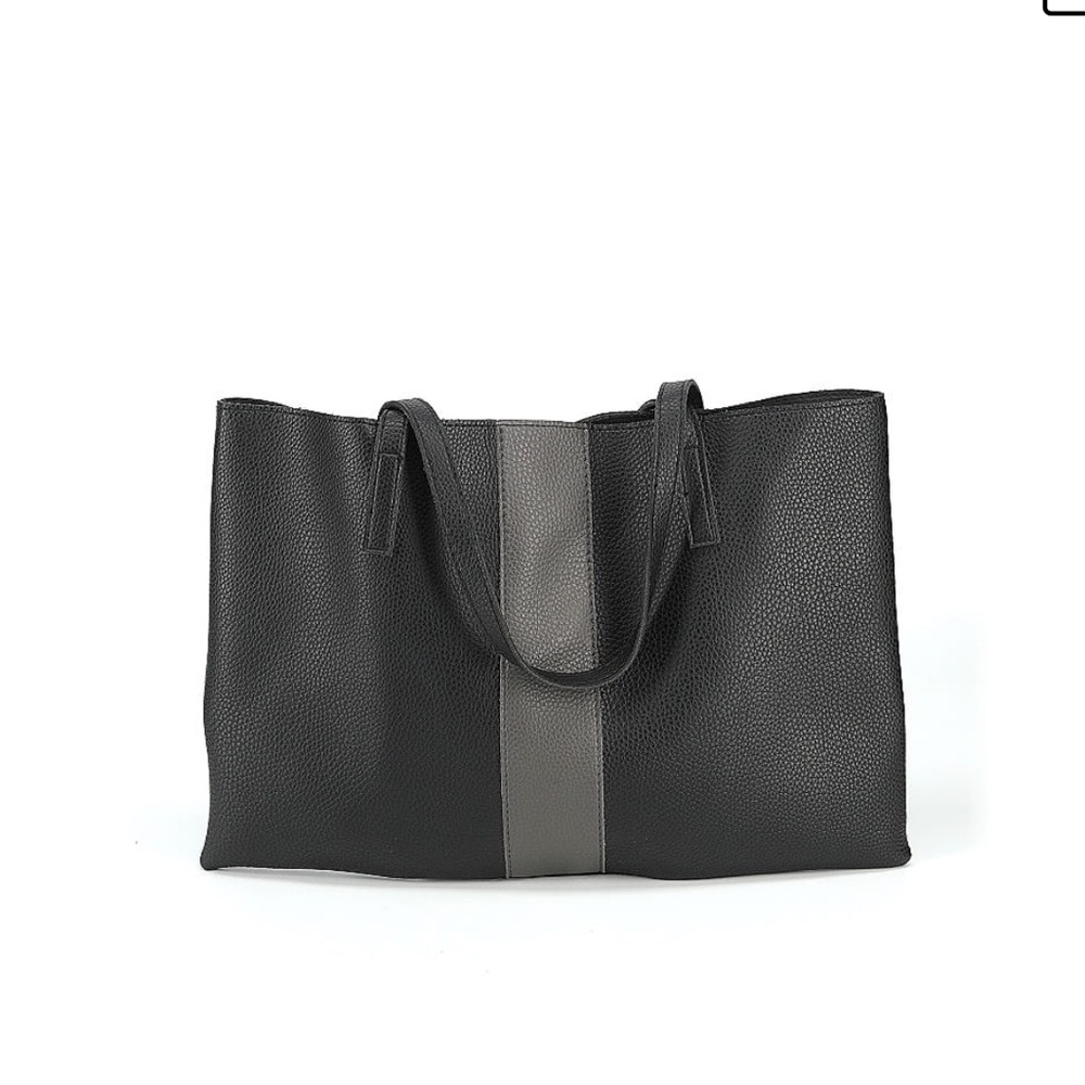 Vince Camuto Black and Gray Tote Bag
